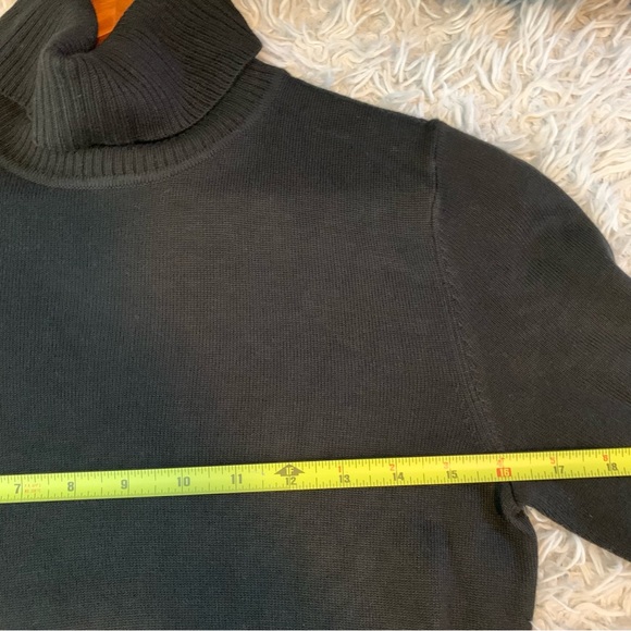 ❤️ Tommy Hilfiger XS 3/4 Length Sleeve Dark Green Color Block Turtleneck - Picture 7 of 10